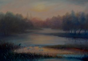 Morning Mist with Kingfisher by Unbekannt Unbekannt